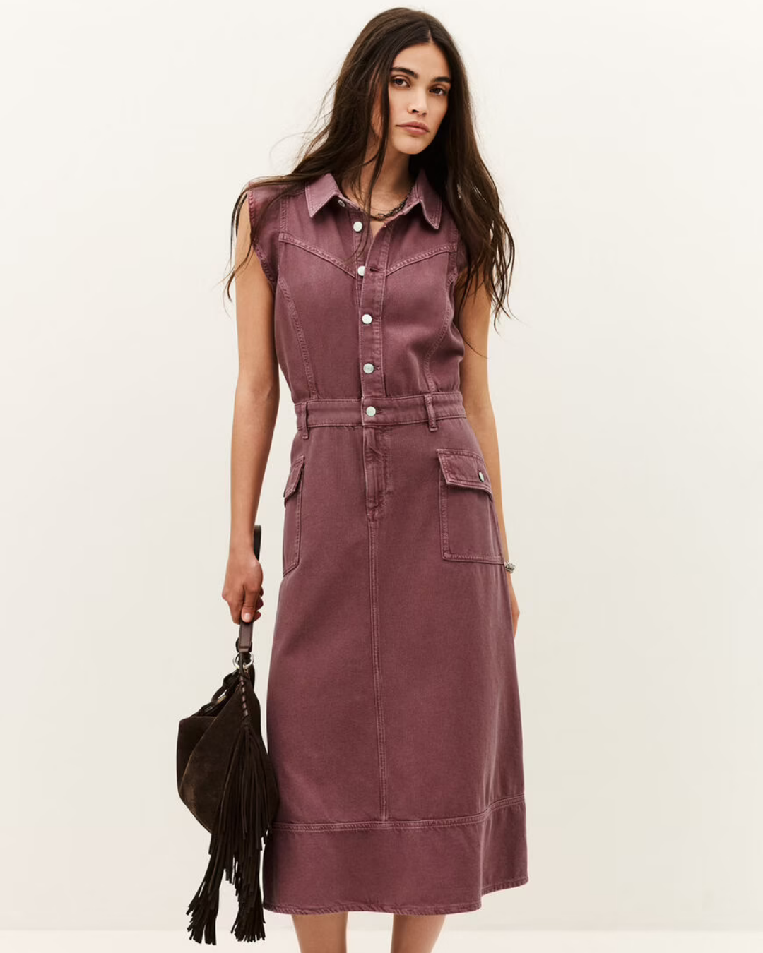 Ba&sh Risol Dress in Vieux Rose