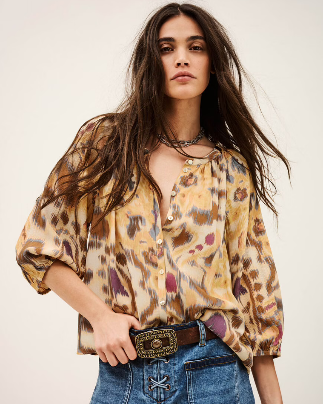 Ba&sh Maelle Shirt in Jaune