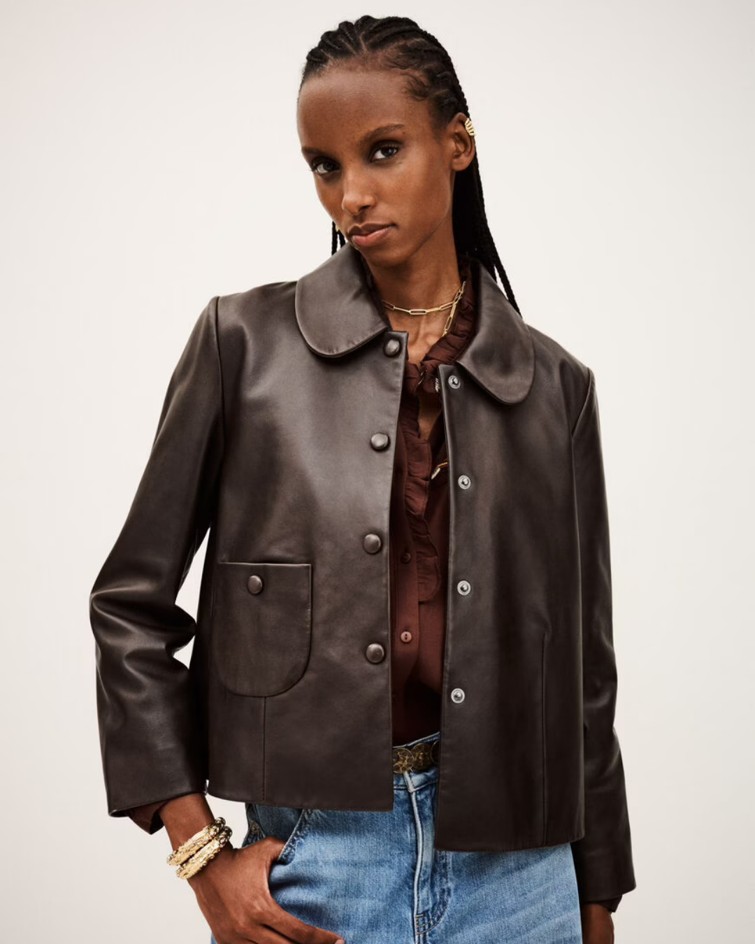 Ba&sh Milos Jacket in Marron