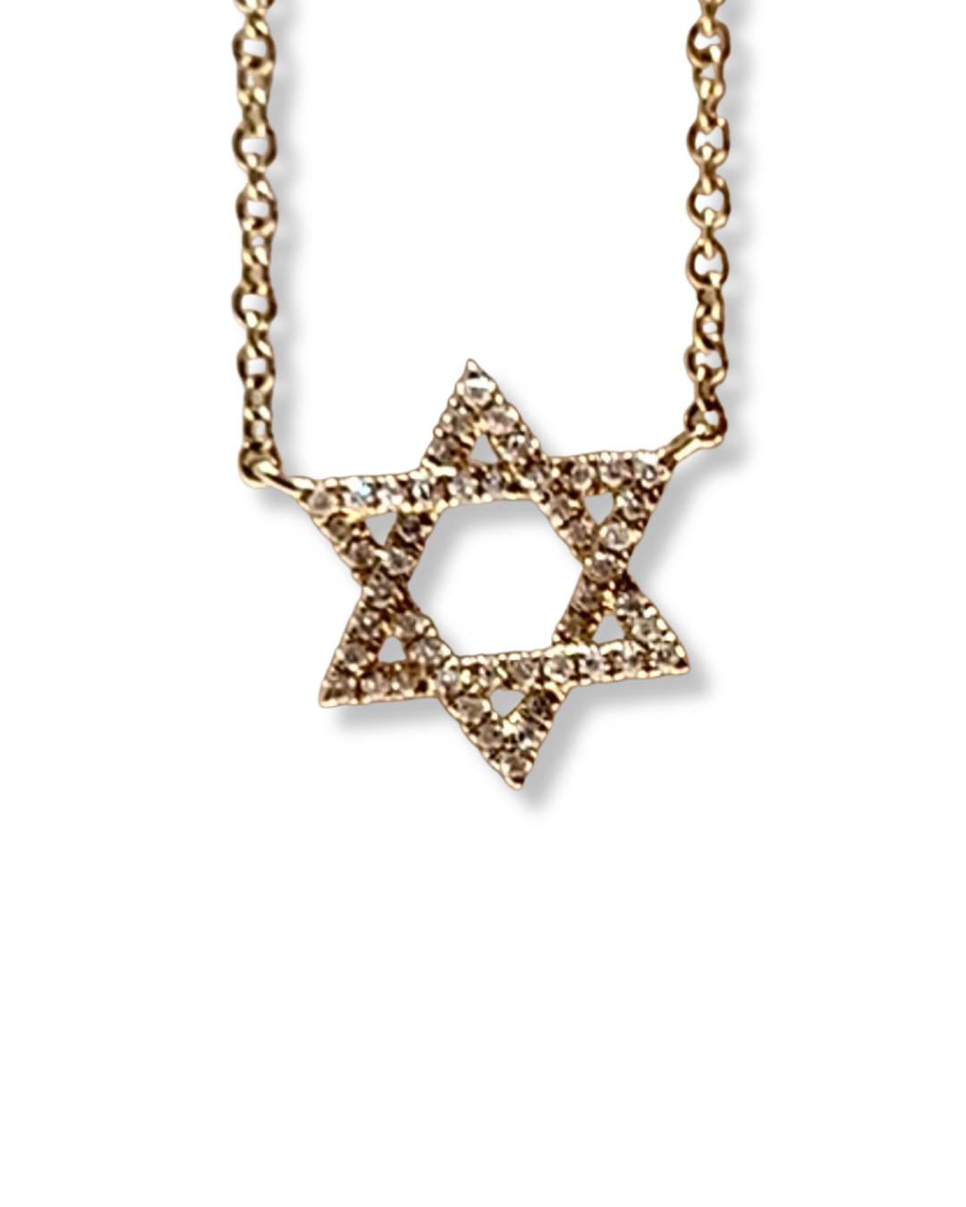 Pade Vavra 14K Gold Star of David in Diamond