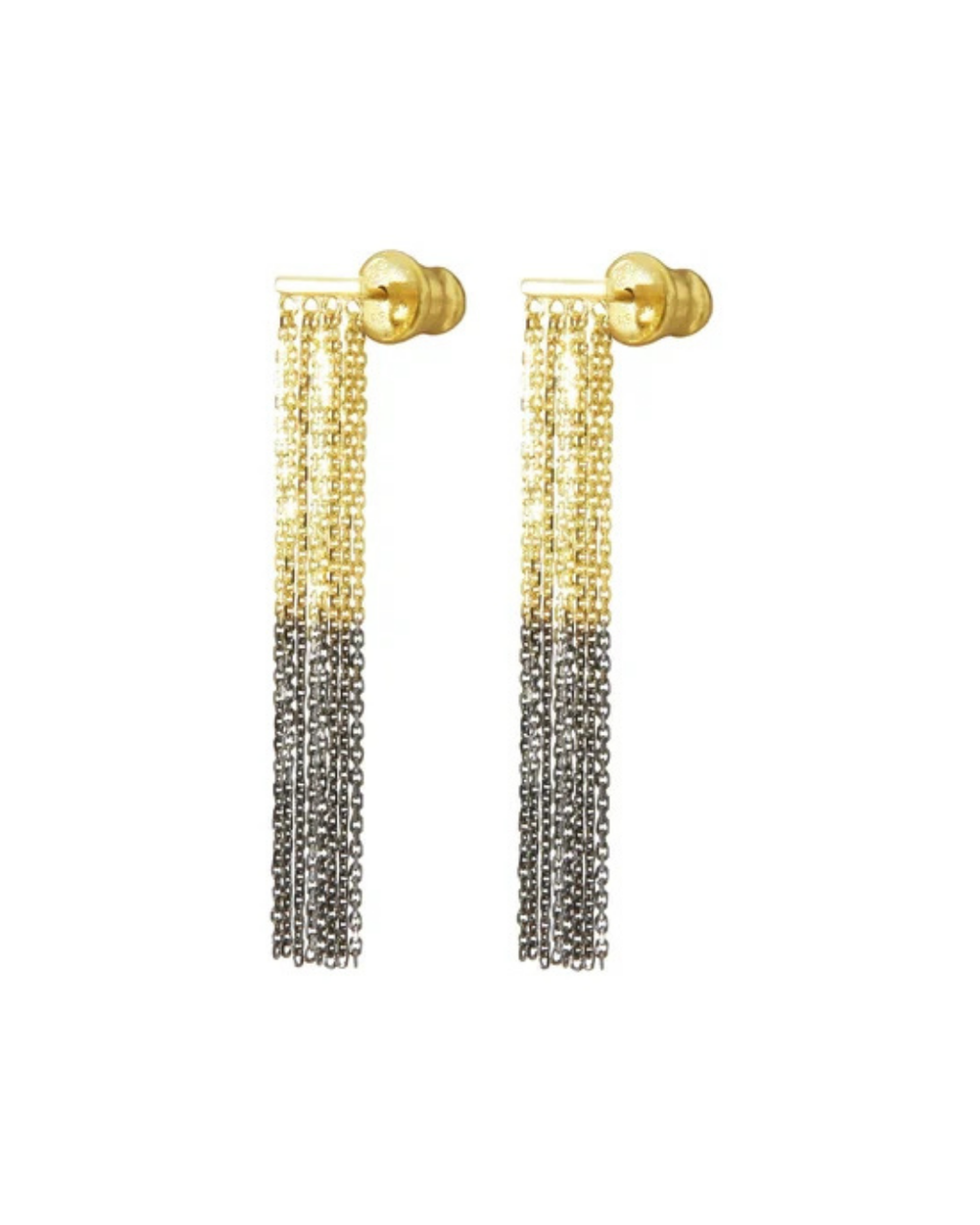 MLC Earrings in Bicolor Gold