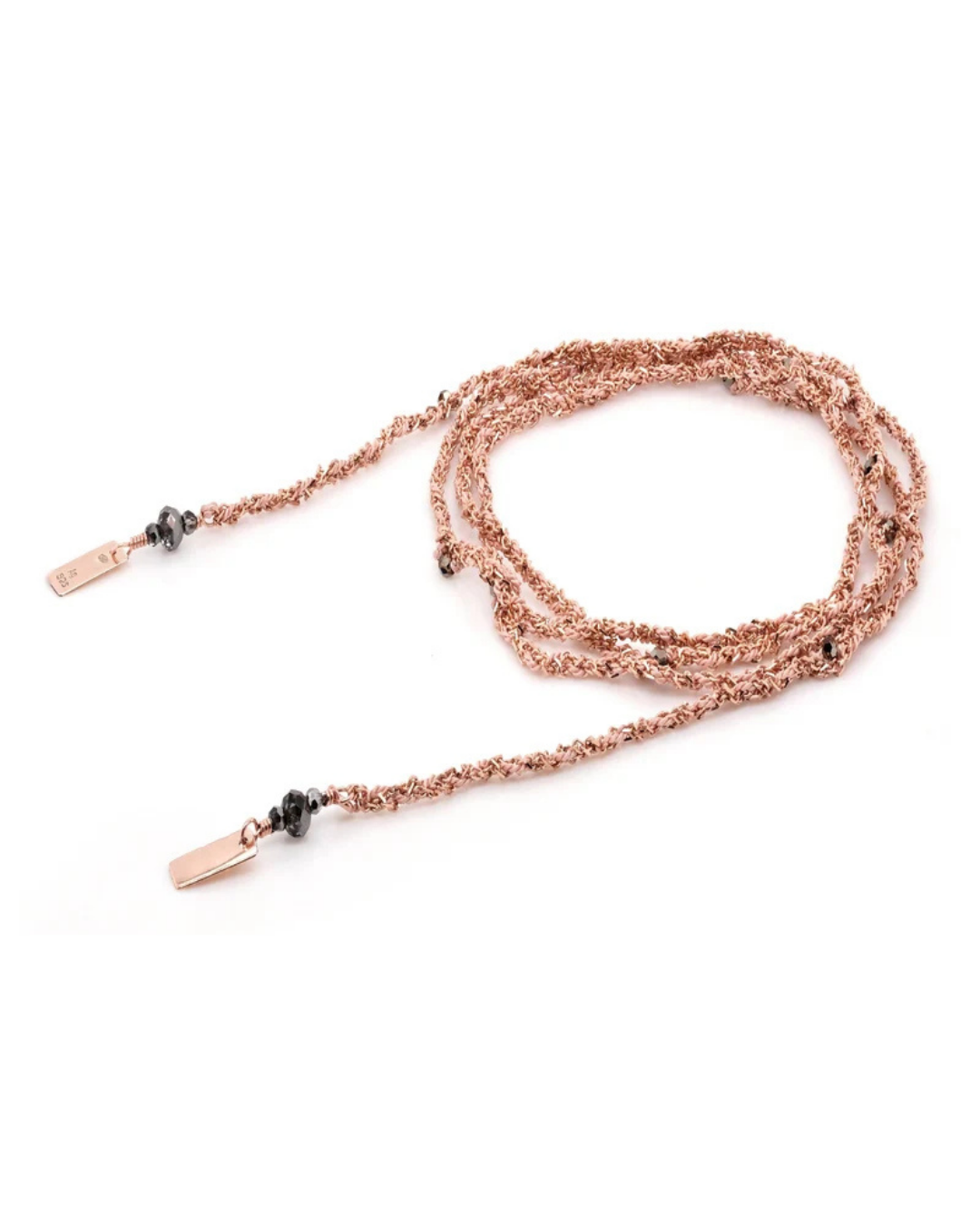 MLC Lariat Necklace in Pink Gold Nude