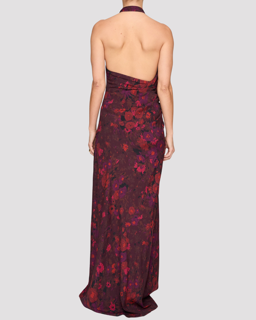 A.L.C. Scarlett Gown in Deep Mulberry Multi