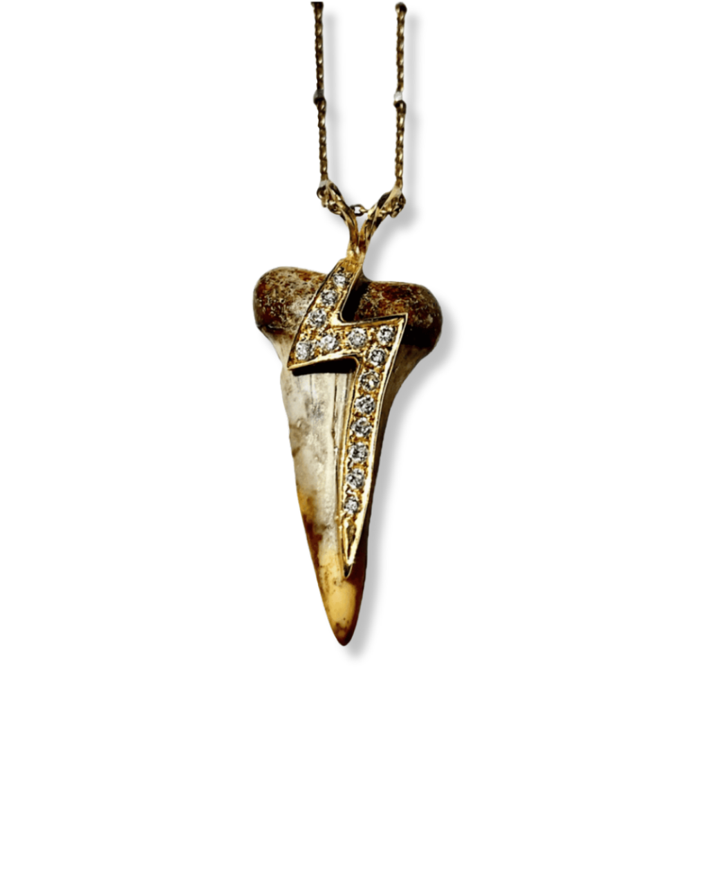 Pade Vavra Shark Tooth Lightning Bolt Diamond Necklace