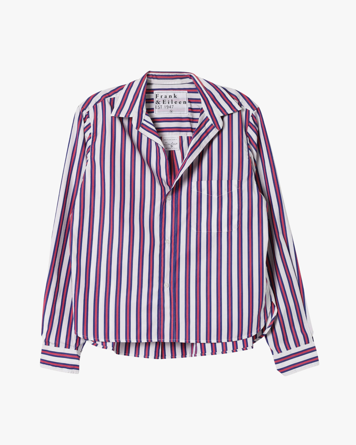 Frank & Eileen Silvio Shirt in Multi Magenta Stripe