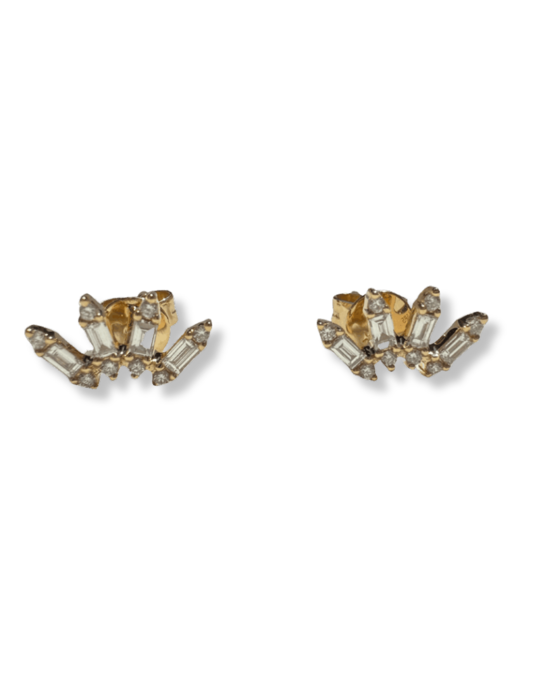 Pade Vavra Bat for Lashes Baguette Diamond Earrings