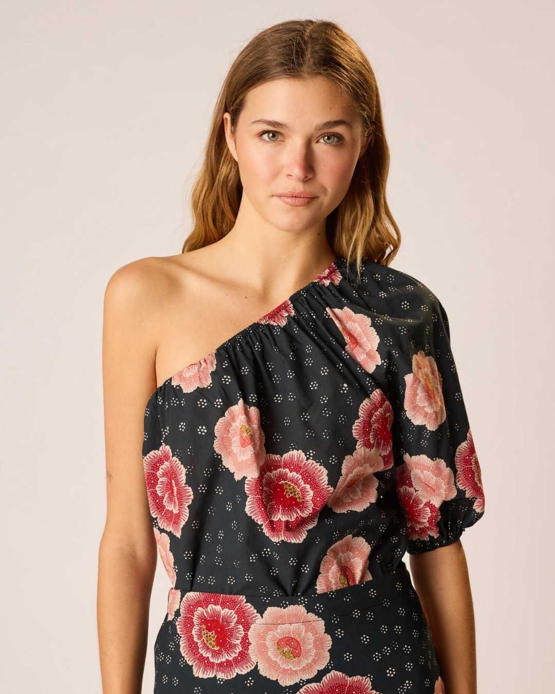 Natalie Martin Erin Top in Poppy Indigo