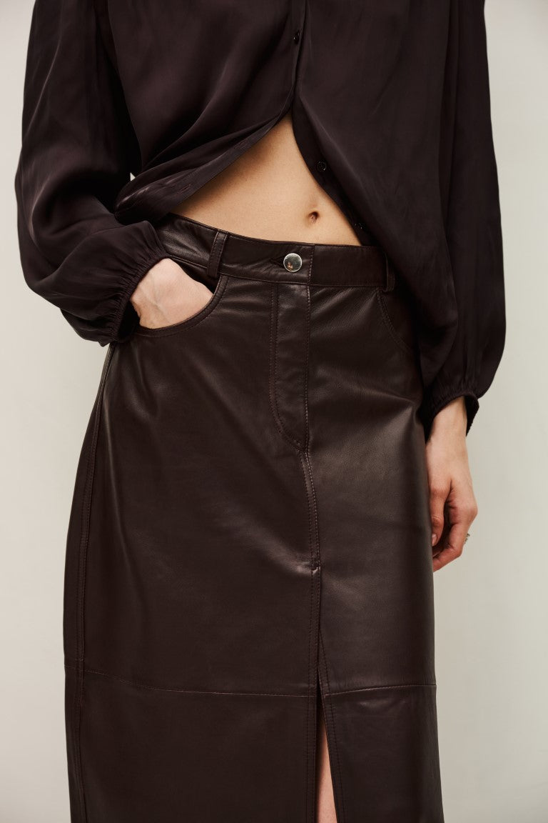 Ba&sh Solene Skirt in Aubergine