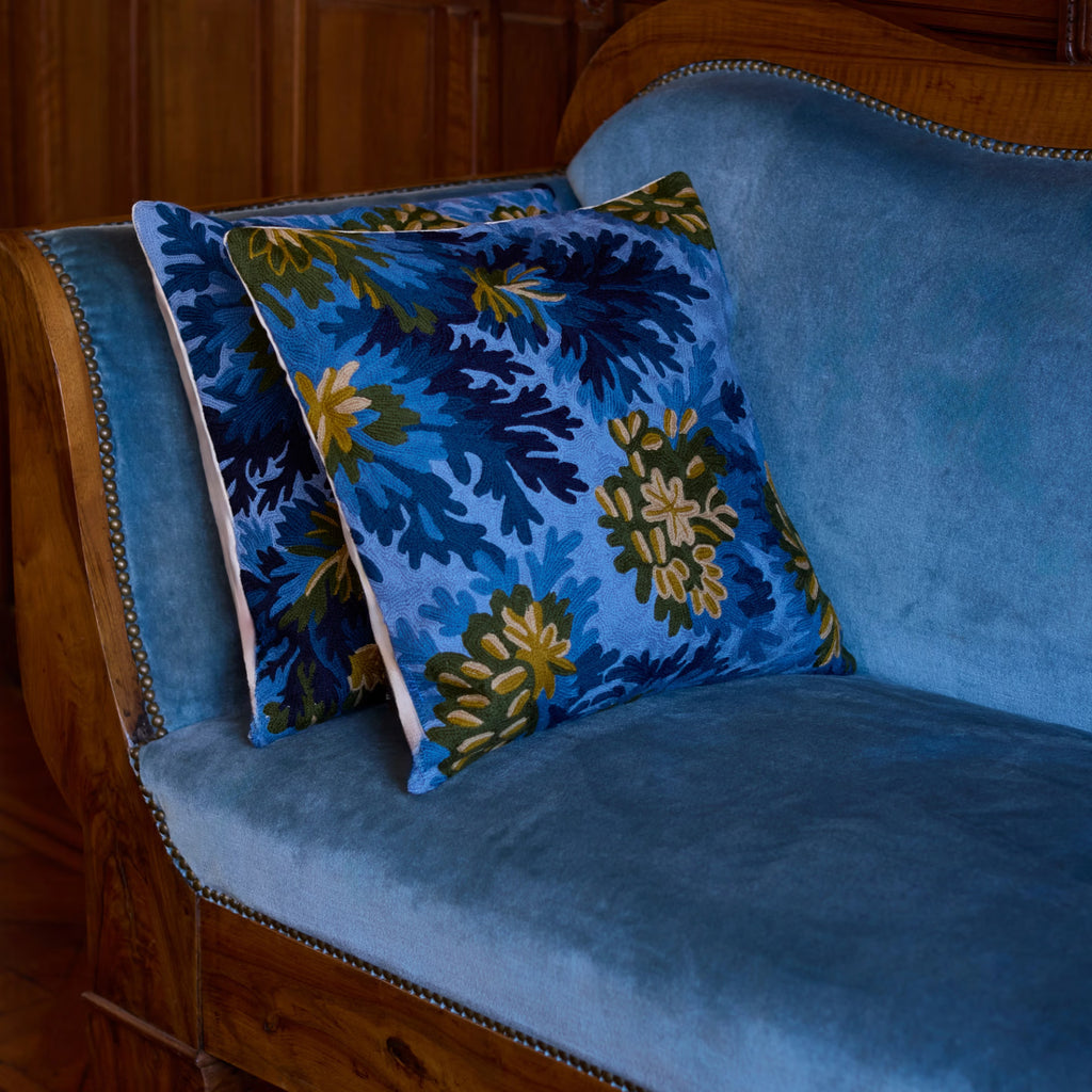 Inoui Editions Cushion Cover Fontainebleau in Blue
