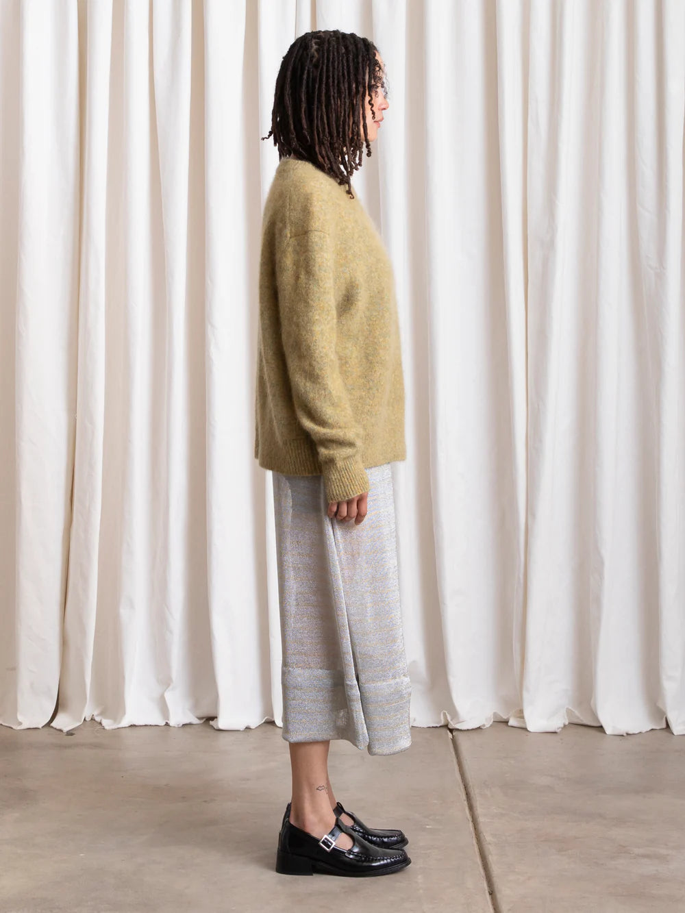 Ali Golden Oversized Mohair Pullover
