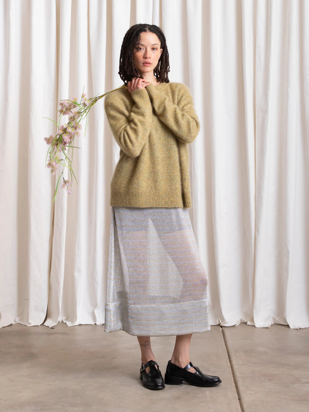Ali Golden Oversized Mohair Pullover