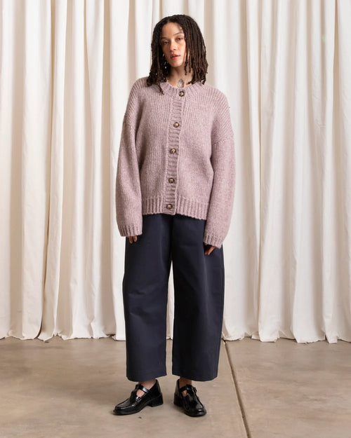 Ali Golden Merino Crew-Neck Cardigan