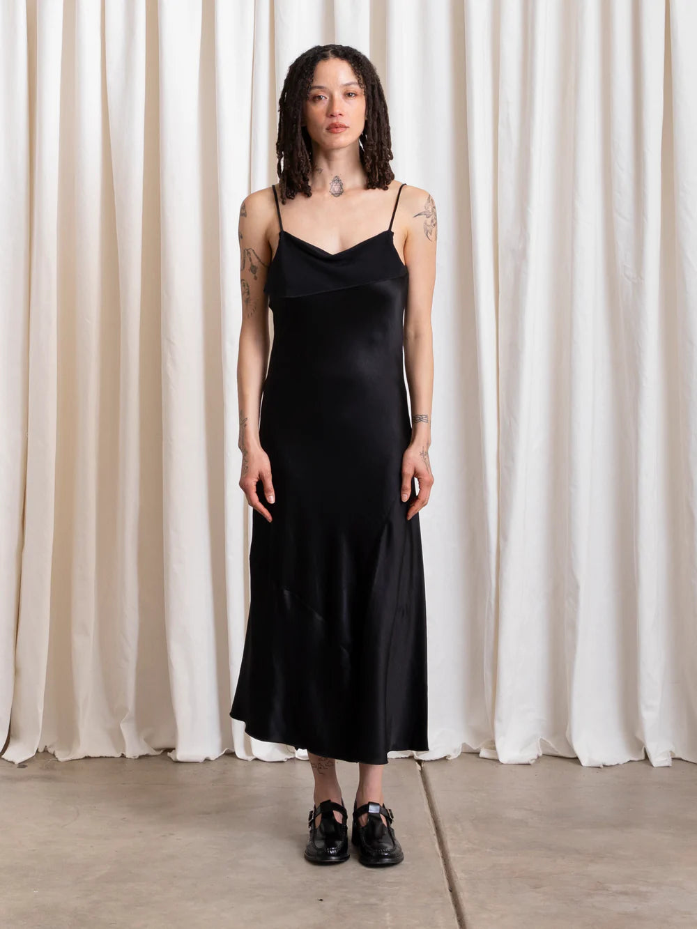 Ali Golden Asymmetrical Tank Dress