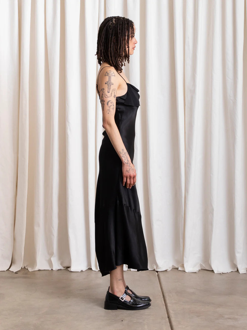 Ali Golden Asymmetrical Tank Dress