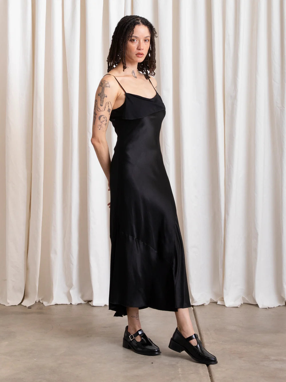 Ali Golden Asymmetrical Tank Dress