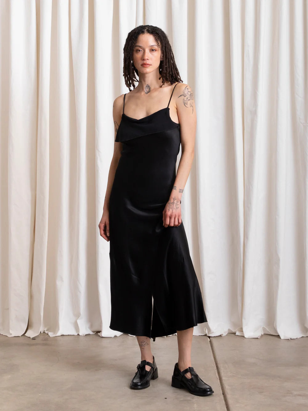 Ali Golden Asymmetrical Tank Dress