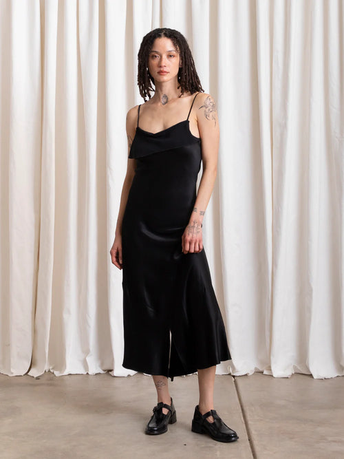 Ali Golden Asymmetrical Tank Dress