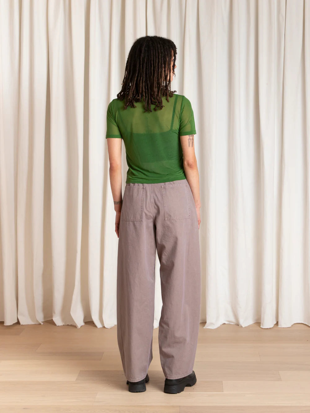 Ali Golden | New Mesh T-Shirt in Grass Green