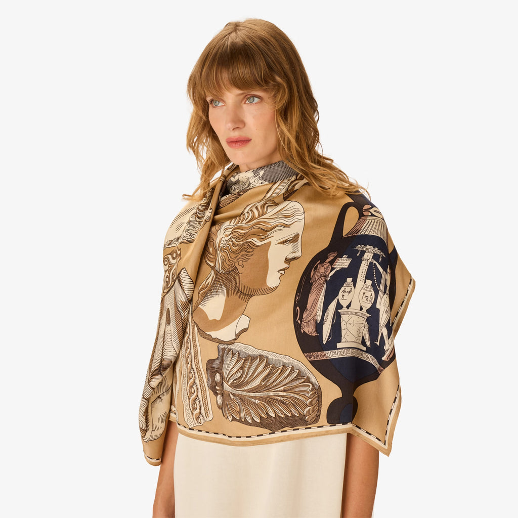 Inoui Editions Square Scarf Archives in Natural