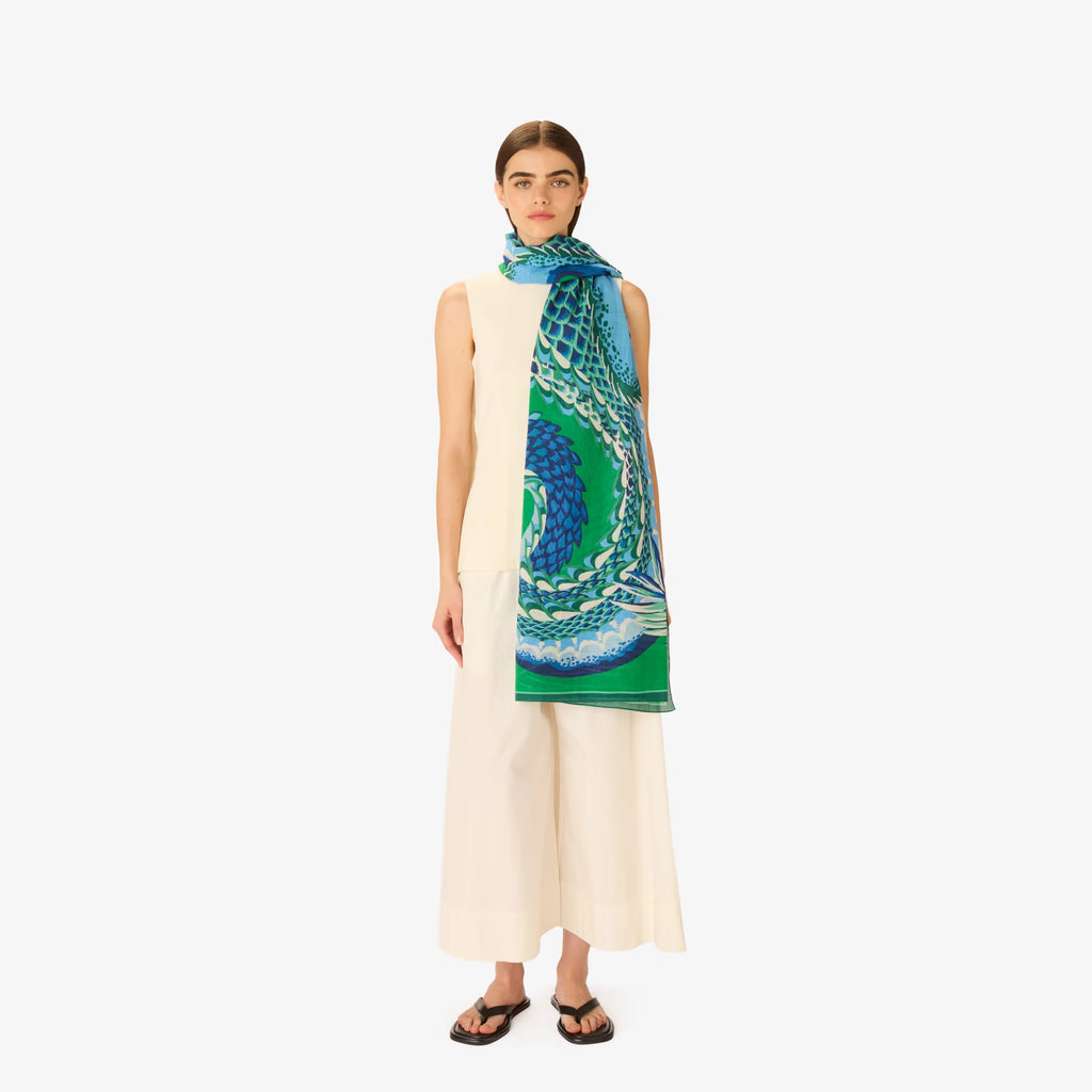 Inoui Editions Scarf Croco in Green