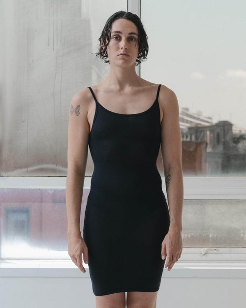 Baserange Slip Dress in Black
