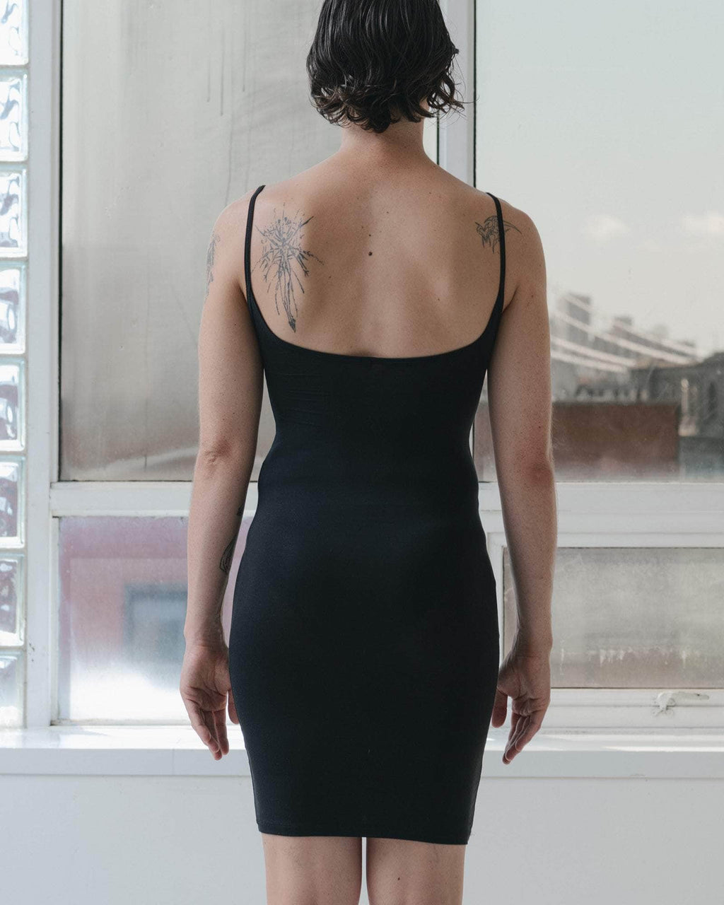 Baserange Slip Dress in Black