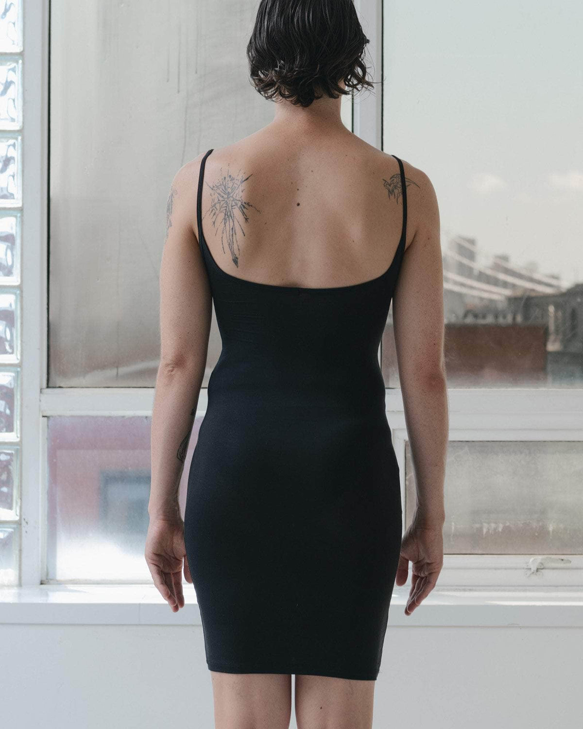 Baserange Slip Dress in Black