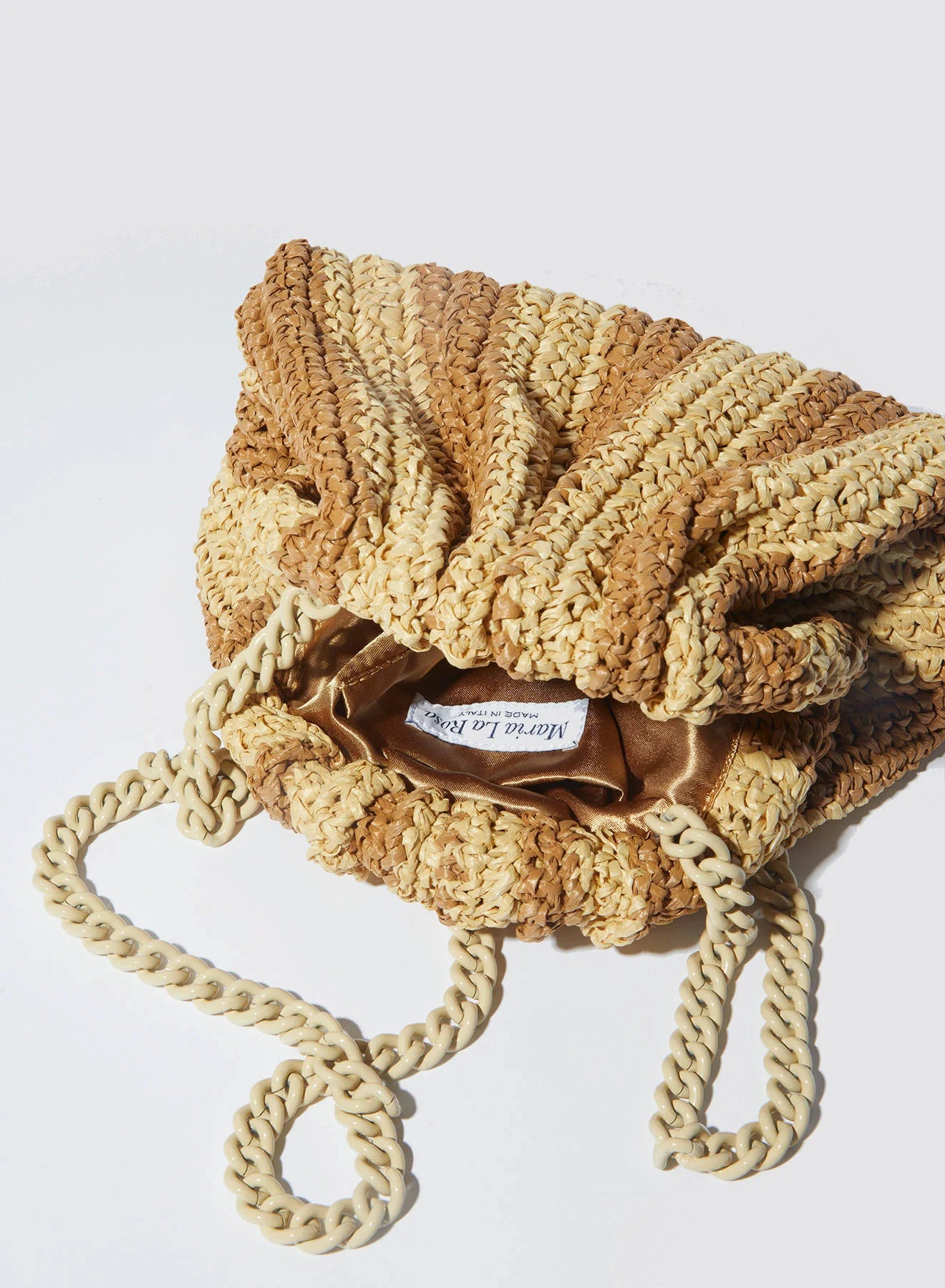 Maria La Rosa Mini Game Crochet Bag in Natural