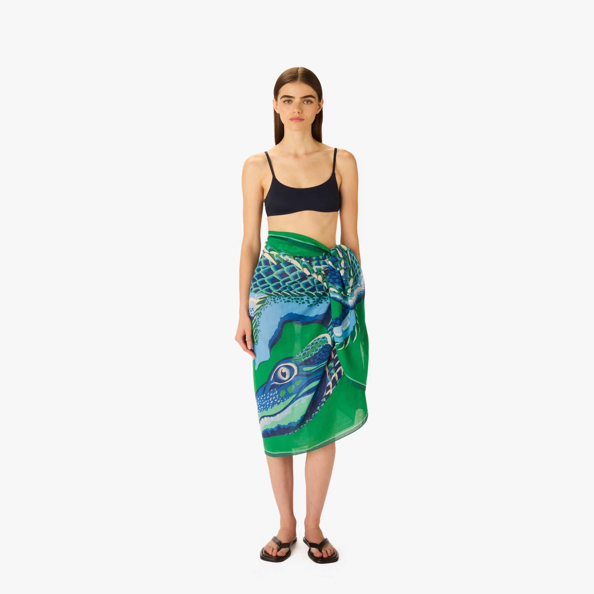 Inoui Editions Scarf Croco in Green