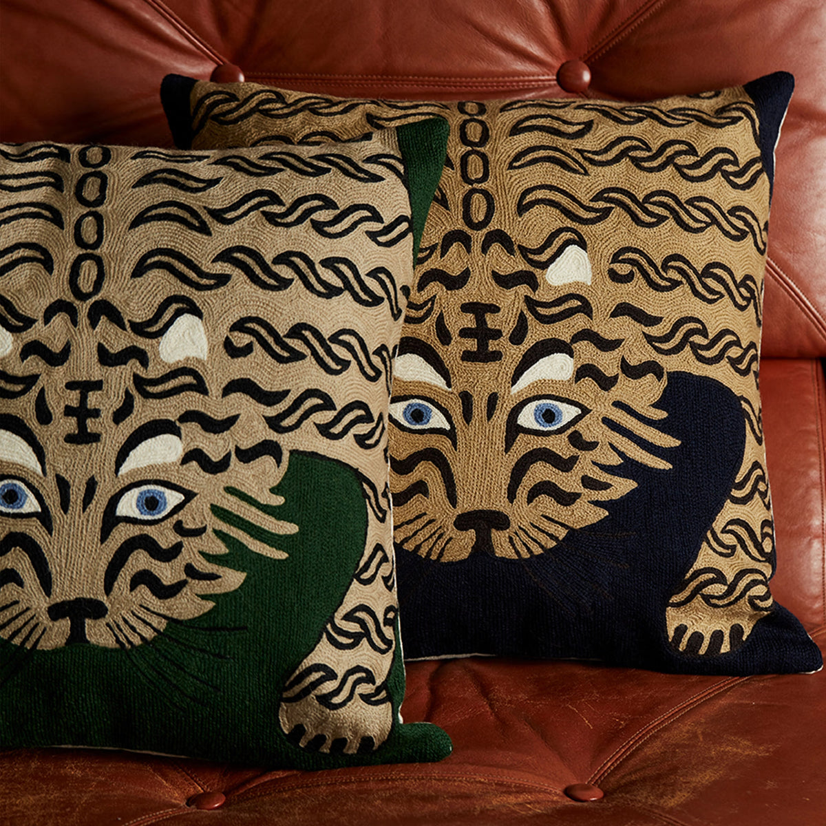 Inoui Editions Cushion Cover Rocko in Green