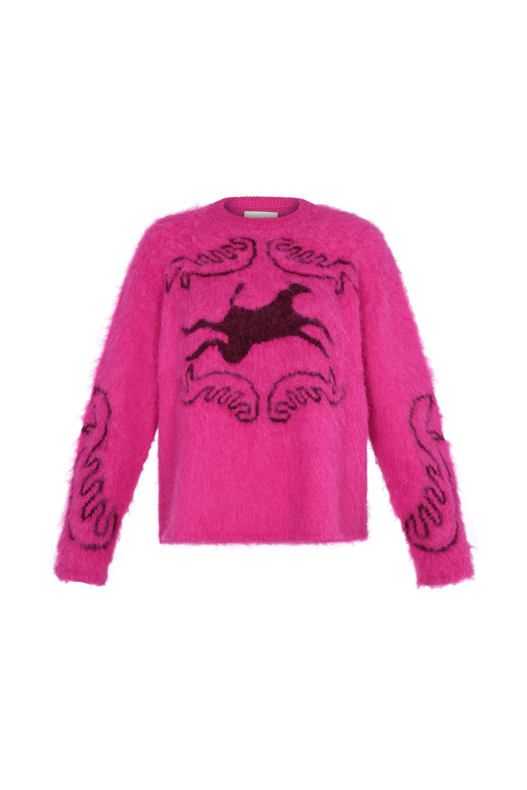 Carolina K Folklore Sweater in Fuscia Bordeaux