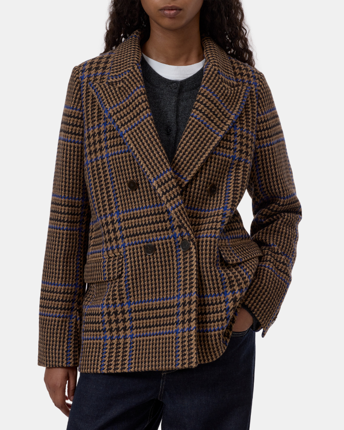 Closed Fitted Double-Breasted Blazer in Sand Beige