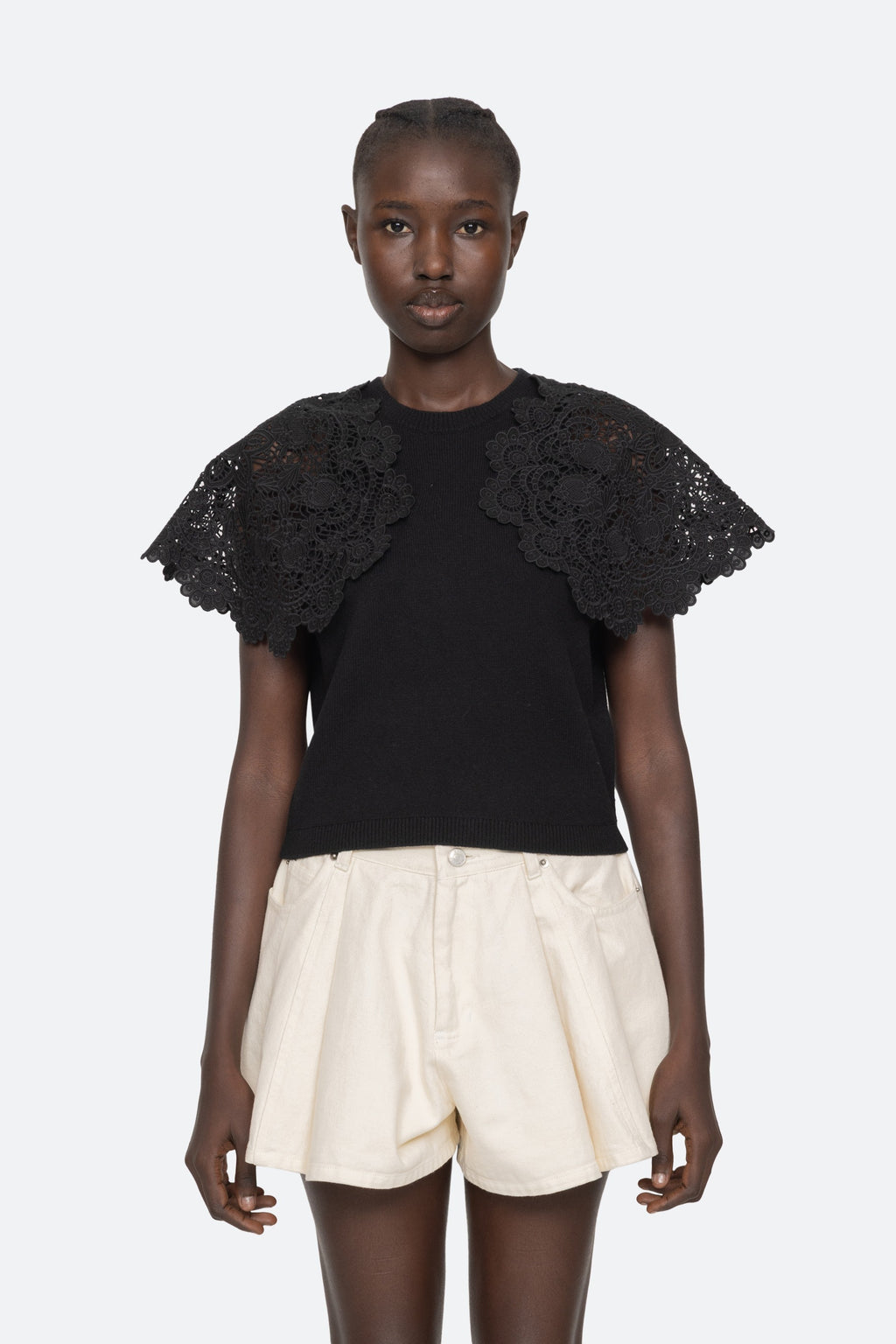 Sea New York Sofia Embroidery Combo Sweater