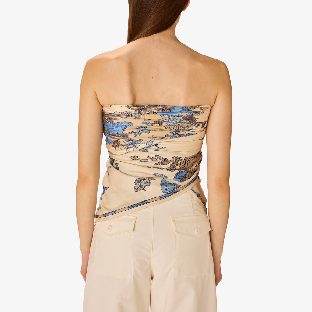 Inoui Editions Square Scarf Atlas in White