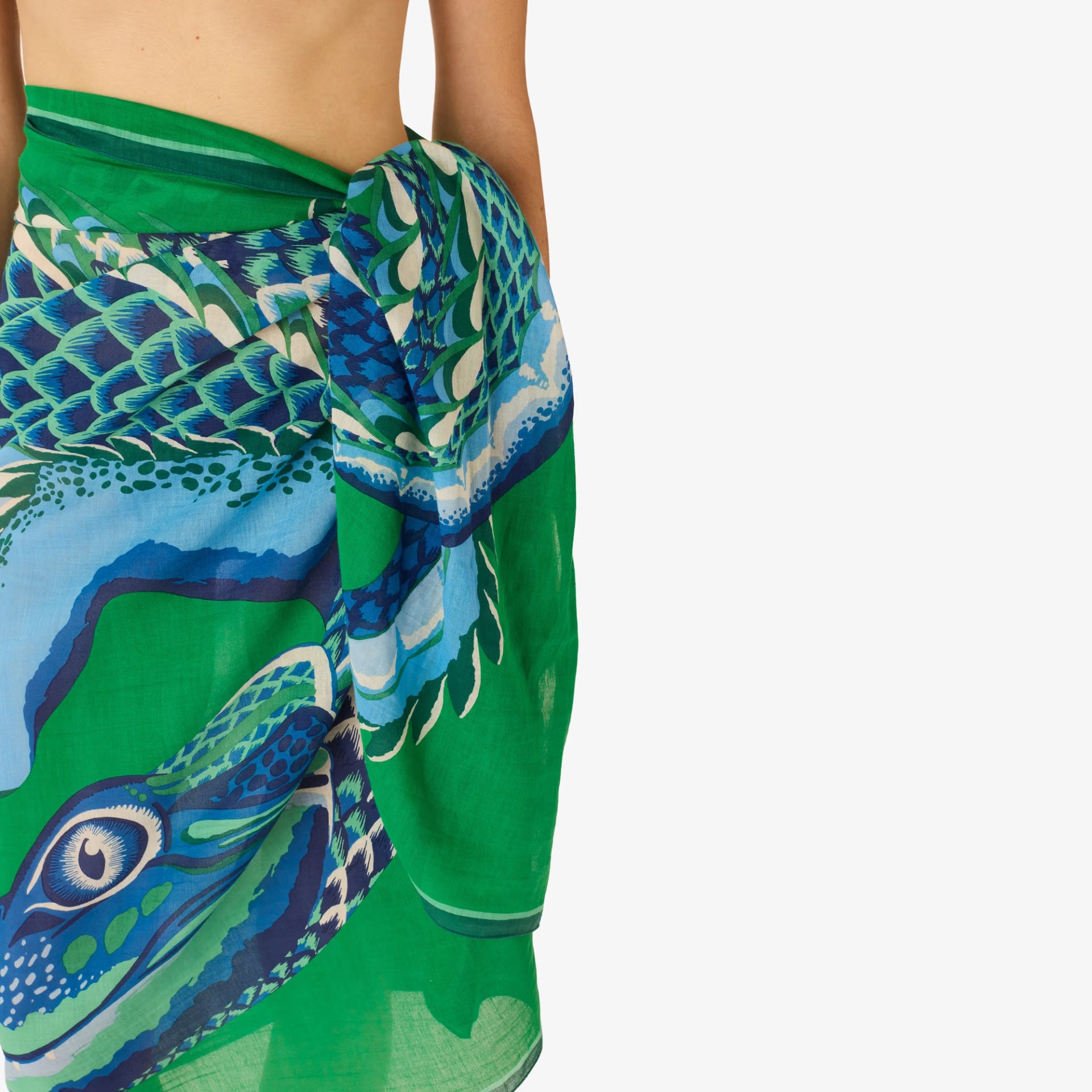 Inoui Editions Scarf Croco in Green