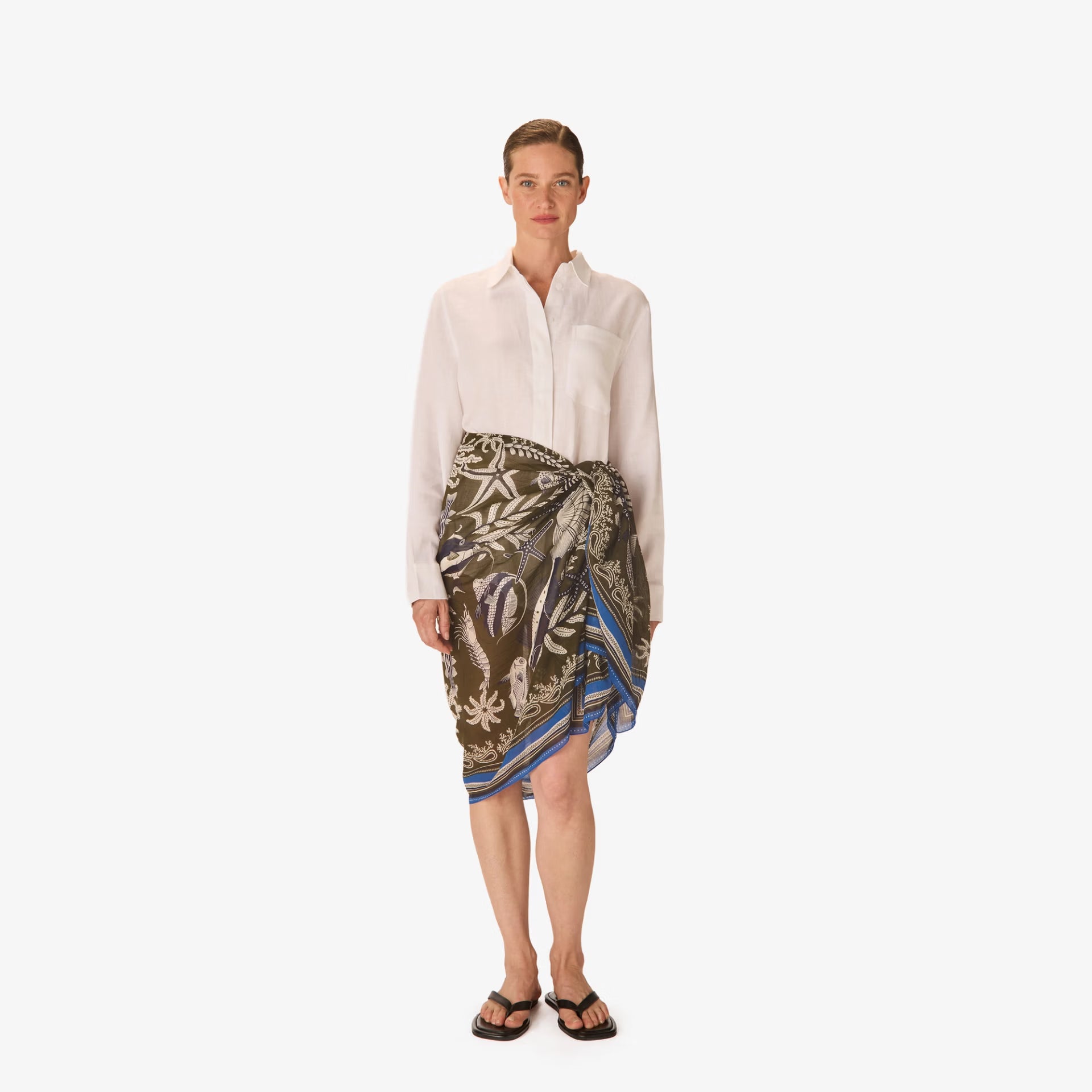 Inoui Editions Scarf Neptune in Khaki