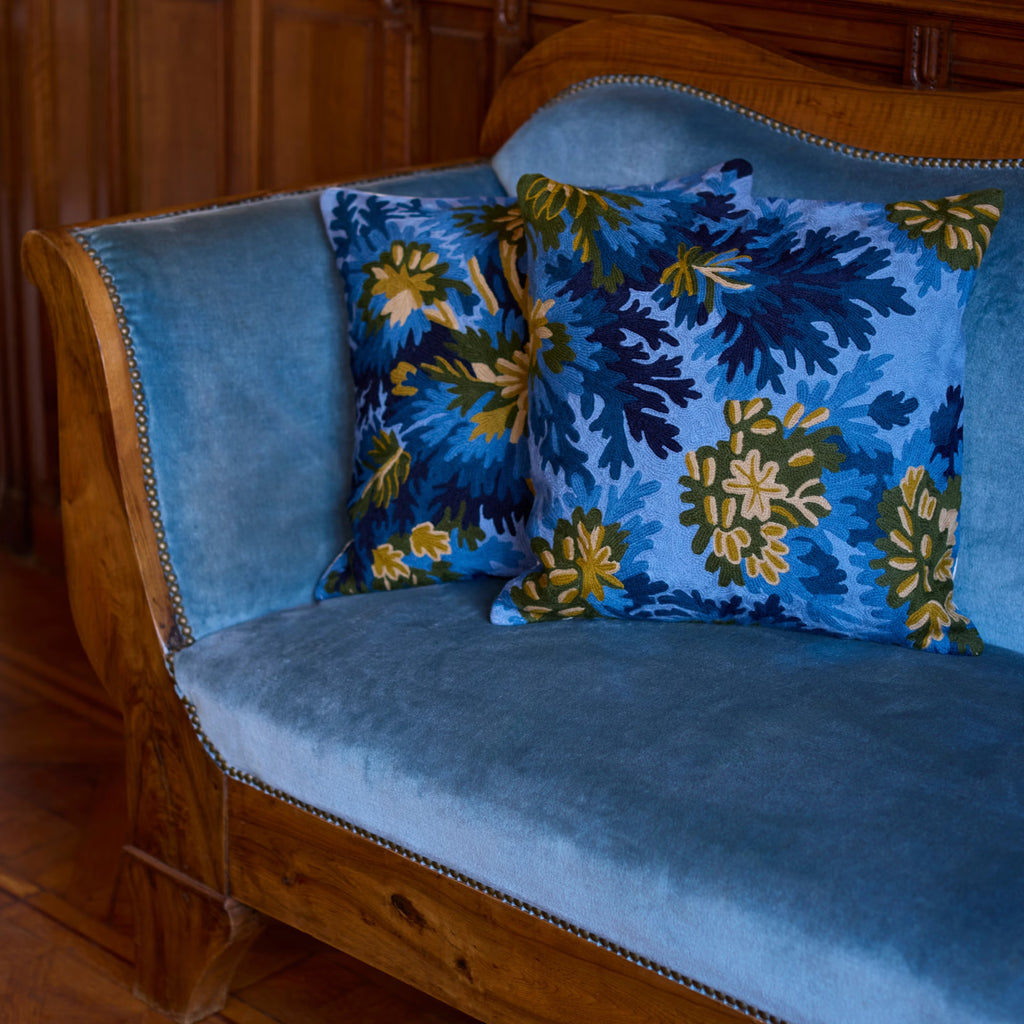 Inoui Editions Cushion Cover Fontainebleau in Blue