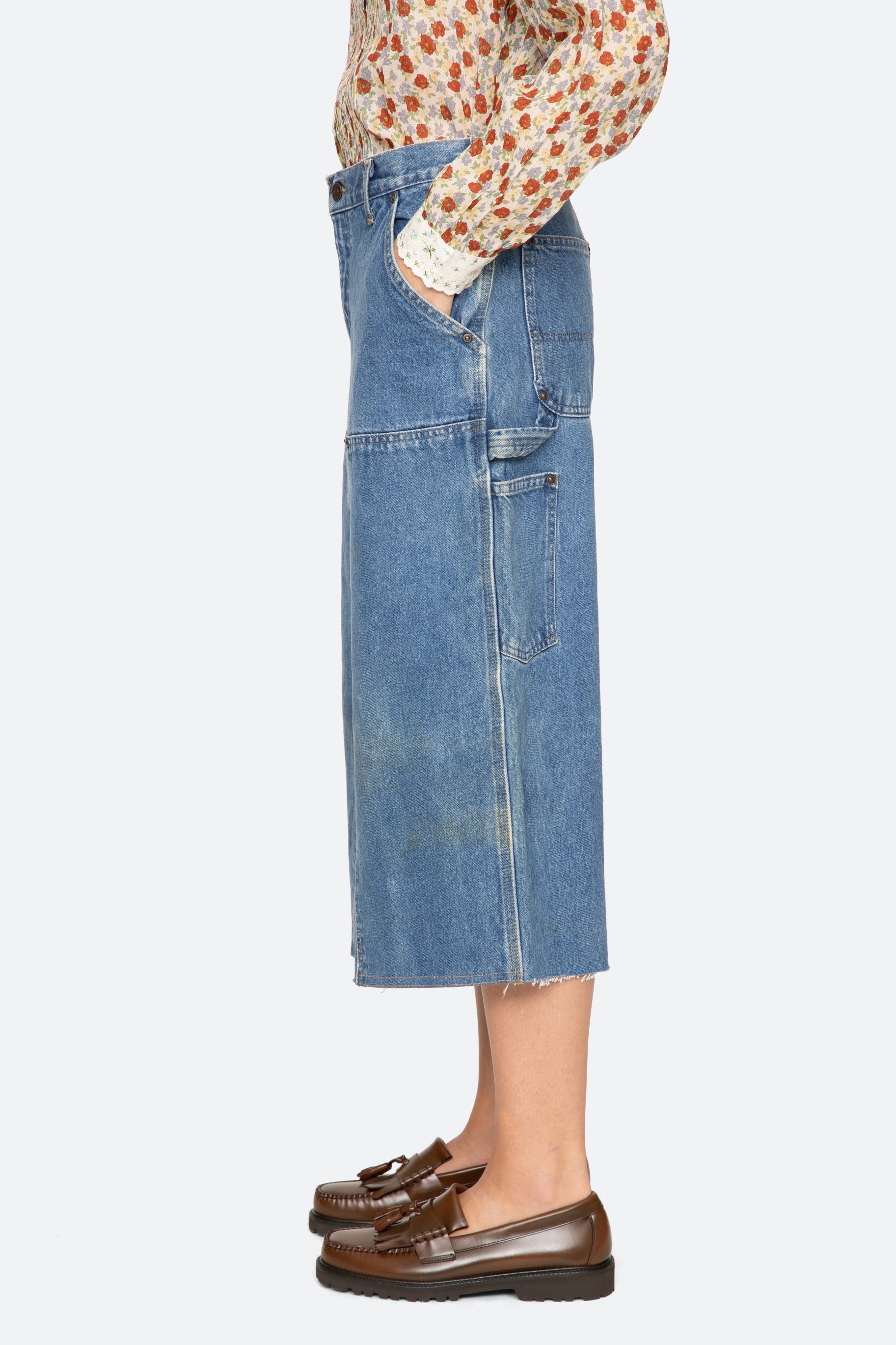 Sea New York Milene Denim Carpenter Culotte