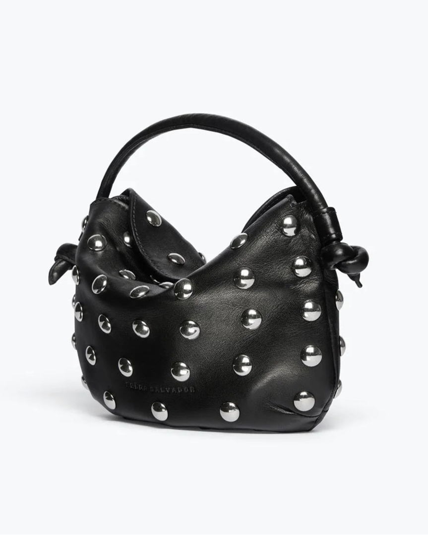 Freda Salvador Elis Mini Crescent Bag With Silver Studs