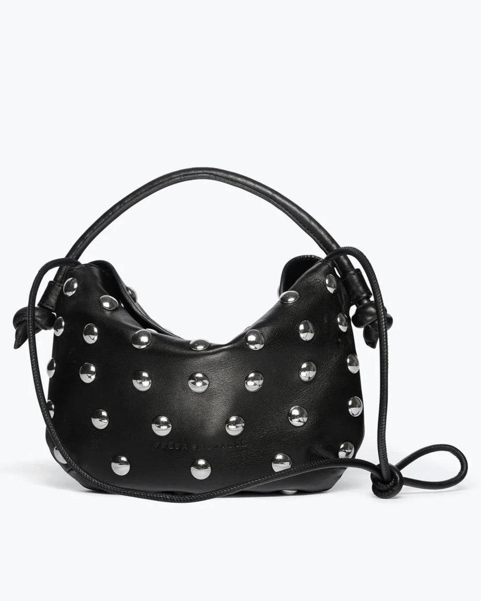 Freda Salvador Elis Mini Crescent Bag With Silver Studs