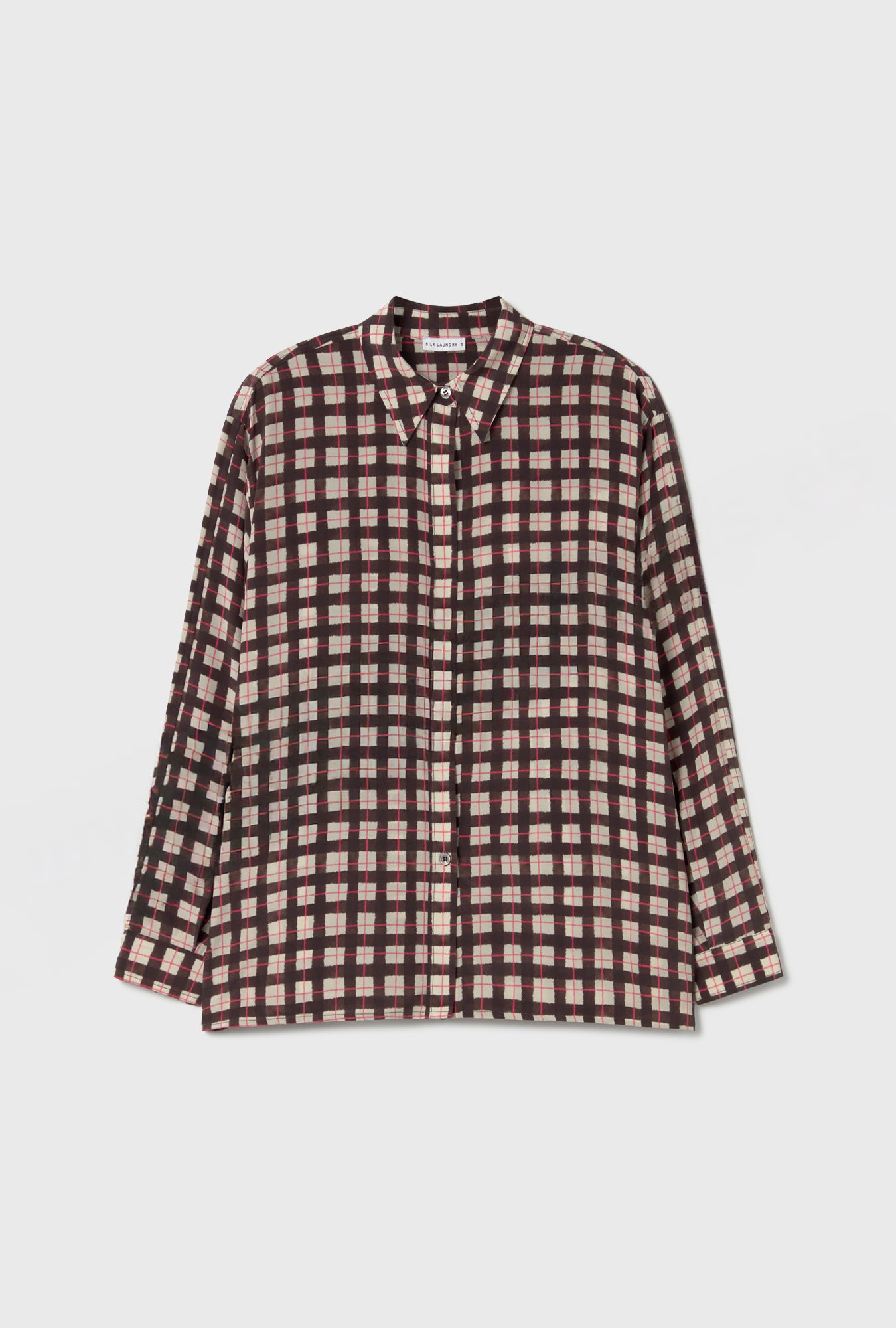 Silk Laundry CDC Crossover Shirt in Luna Gingham