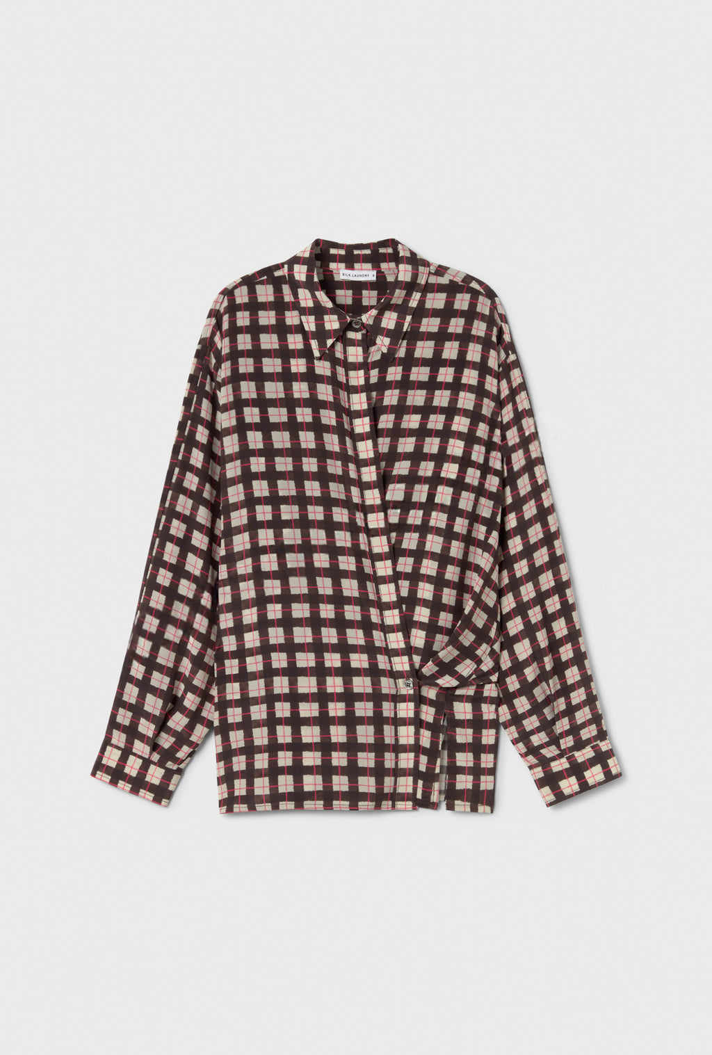 Silk Laundry CDC Crossover Shirt in Luna Gingham