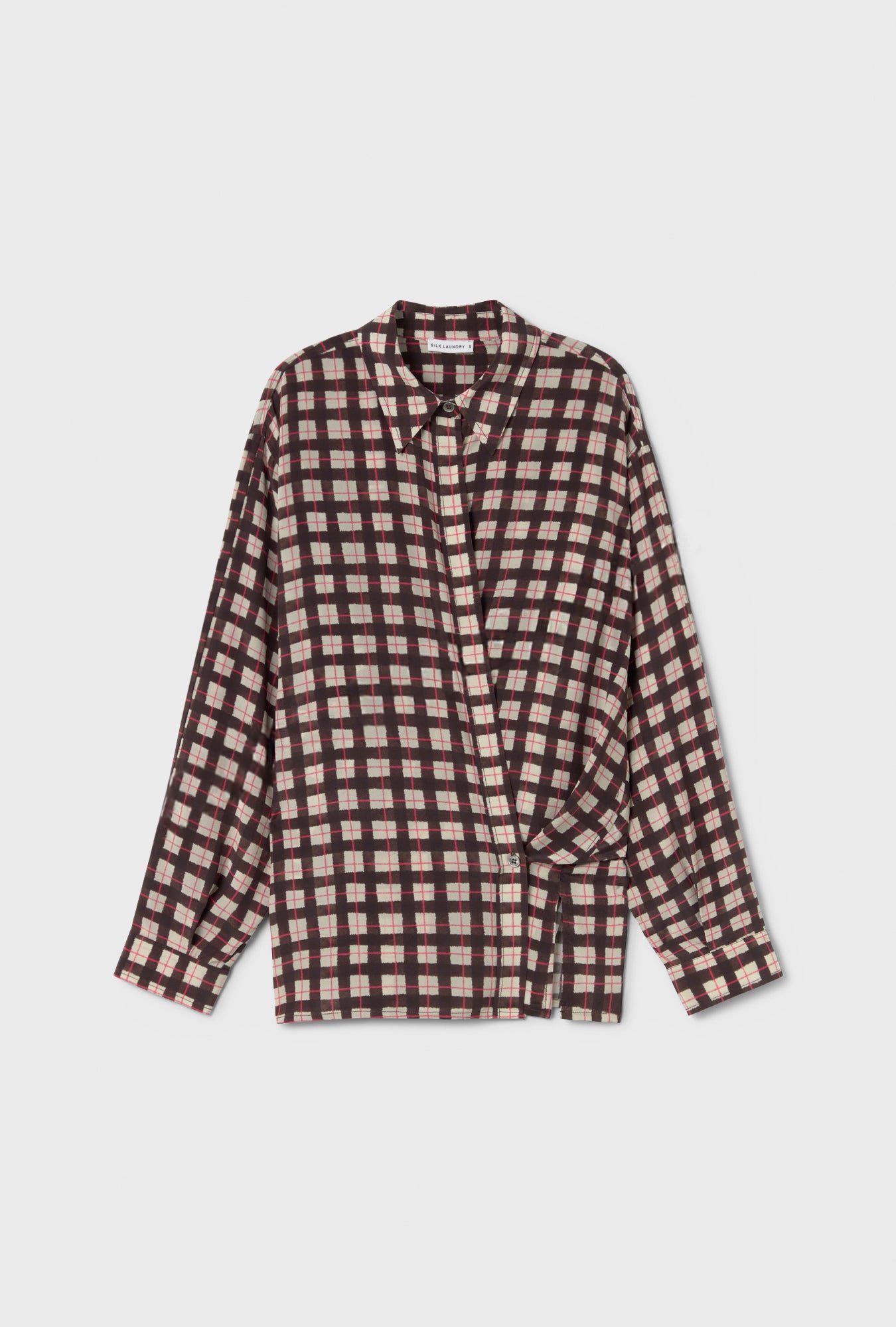 Silk Laundry CDC Crossover Shirt in Luna Gingham