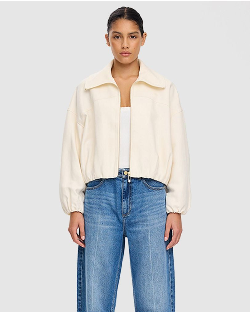 Kivari Cass Cropped Jacket in Ivory