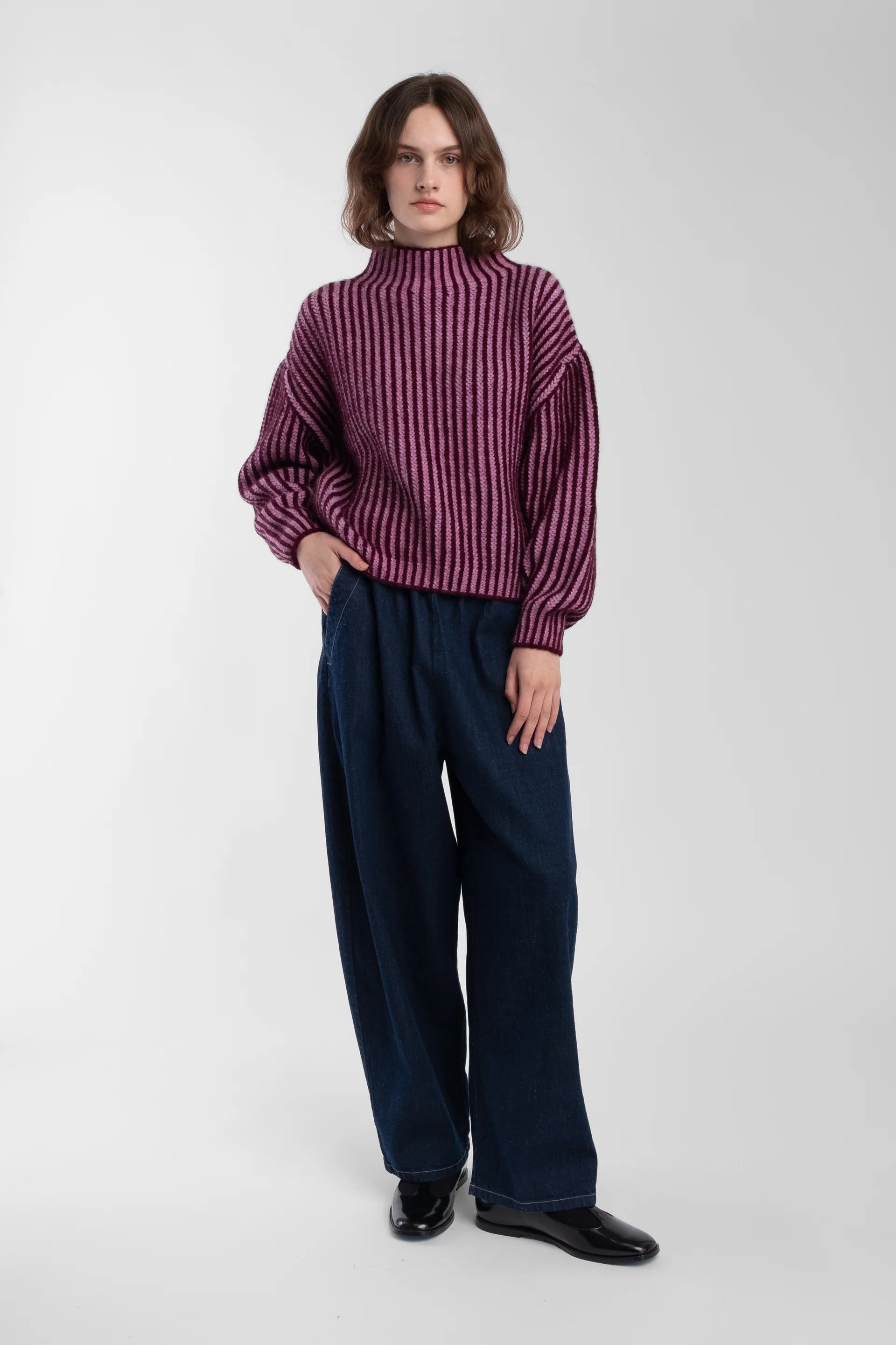 Micaela Greg Ines Sweater in Berry