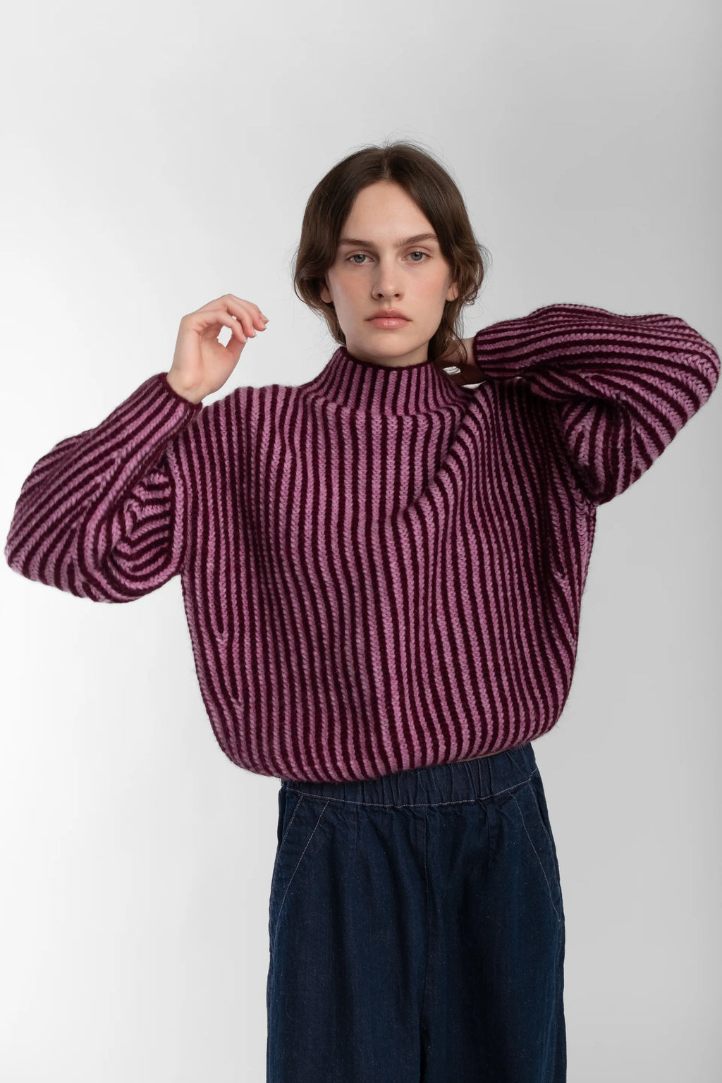 Micaela Greg Ines Sweater in Berry