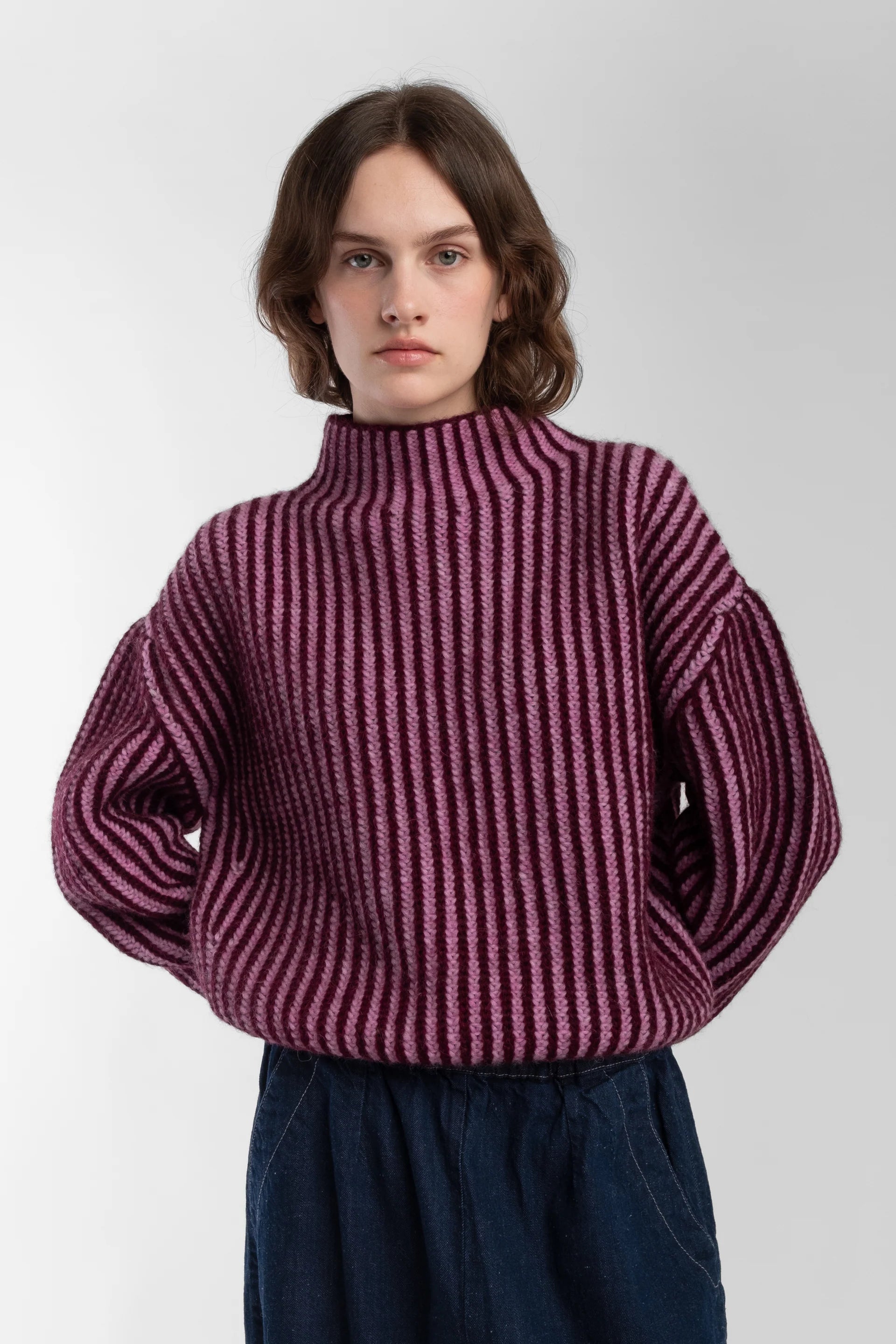 Micaela Greg Ines Sweater in Berry
