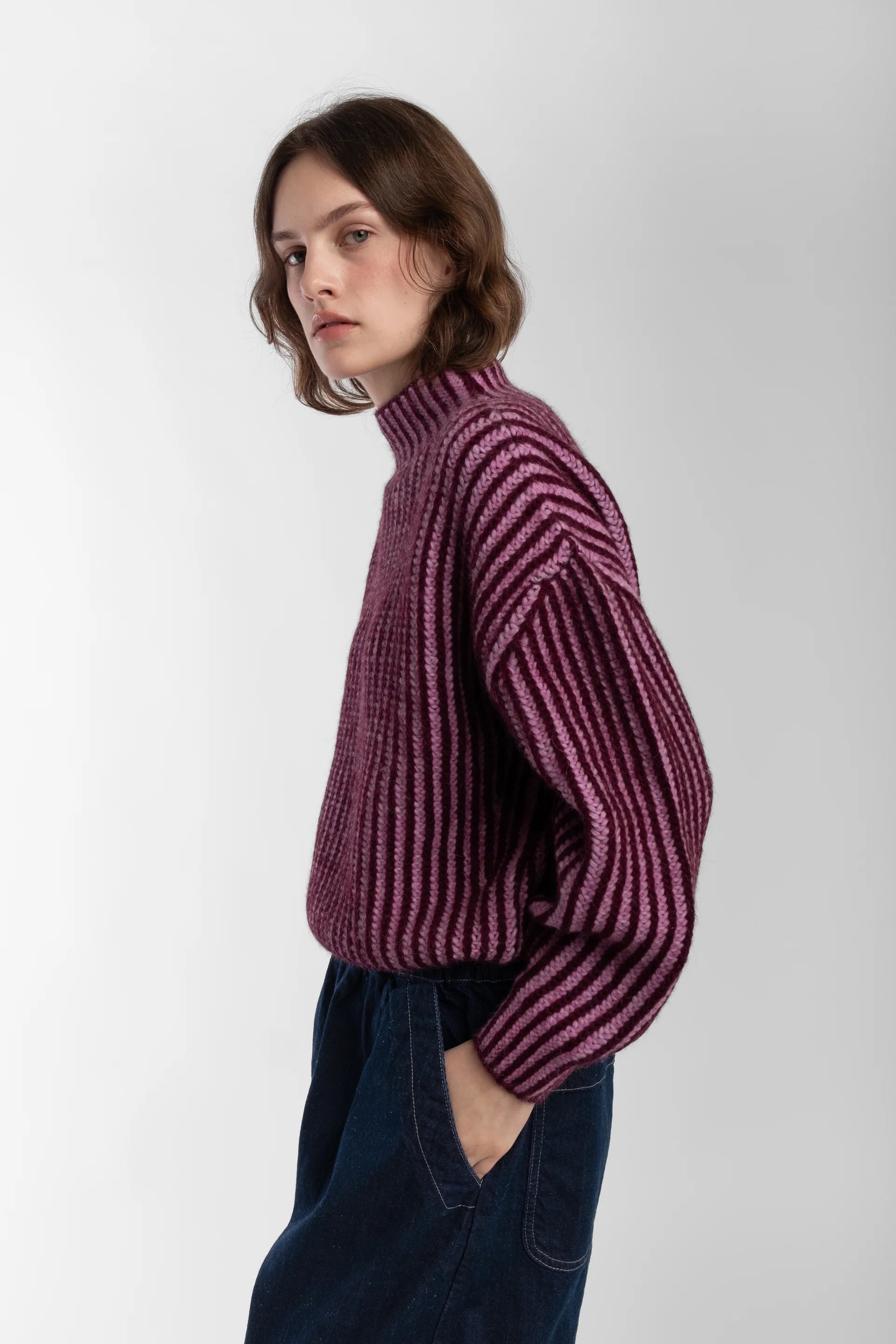 Micaela Greg Ines Sweater in Berry