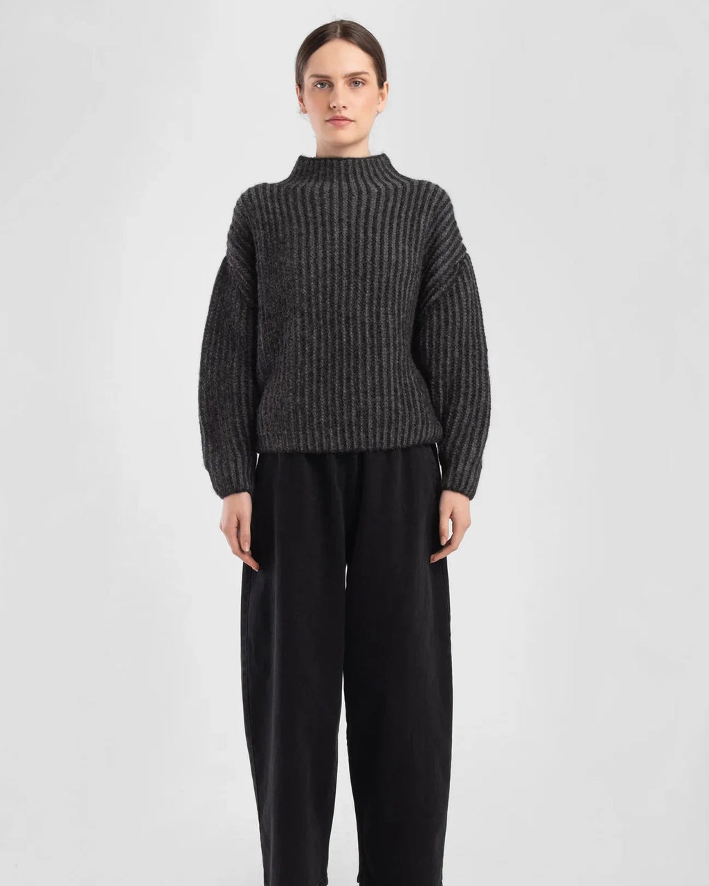 Micaela Greg Ines Sweater in Charcoal