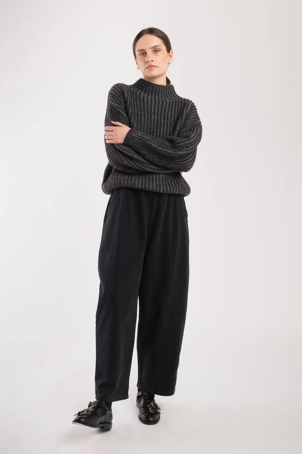 Micaela Greg Ines Sweater in Charcoal